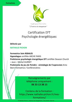 Certification Eft Psychologie éNergétiques