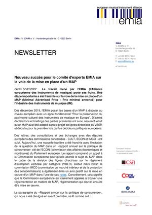 NEWSLETTER - EMIA - MARS 2022