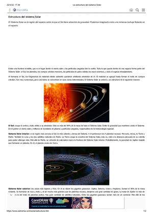 La Estructura Del Sistema Solar