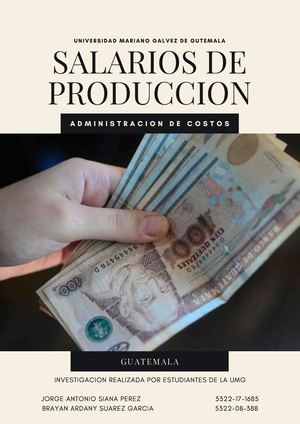 Salario De Producción
