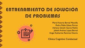 Entrenamiento En Solución De Problemas