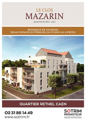 Plaquette Le Clos Mazarin - Caen