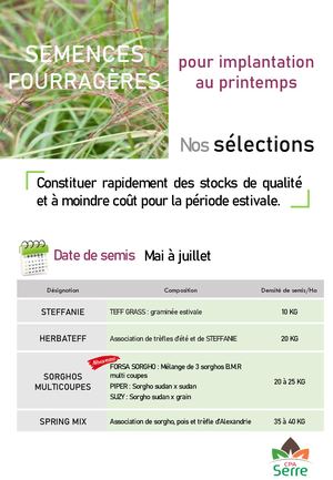 PLAQUETTE FOURRAGES ETE 2022