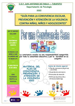 Plan De Convivencia CEPSAP 2022