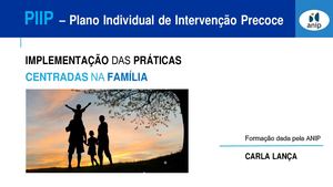 Curso PIIP Plano Individual De Intervenção Precoce