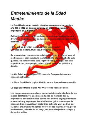 Explorando el Pasado de los Juegos  en la Edad Media