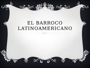 El Barroco Latinoamericano