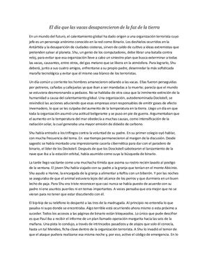 El Día Que Las Vacas Desaparecieron De La Faz De La Tierra 2 0