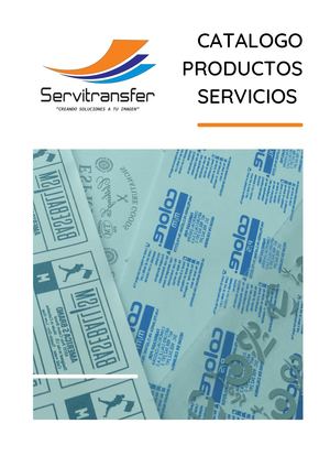 CATALOGO DE PRODUCTOS SERVITRANSFER