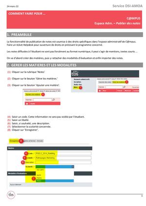 C@mpus EA FR Publier Des Notes