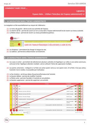 C@mpus EA FR Utiliser L'interface De L'espace Administratif
