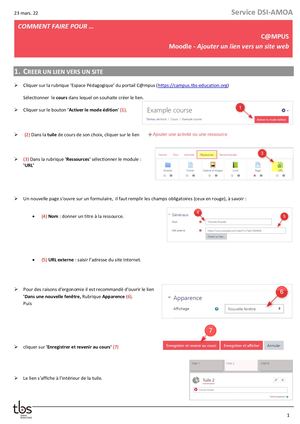 C@mpus Moodle FR Ressources Url Ajouter Un Lien
