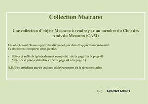 Collection Meccano Ed3