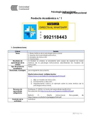 Psicologia Instruccional Pa 1