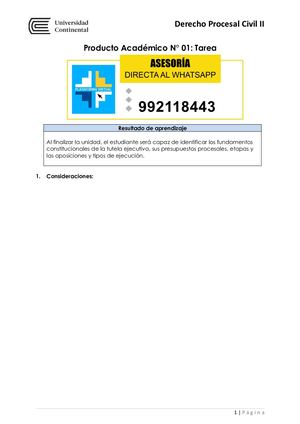 Derecho Procesal Civil II - PA1