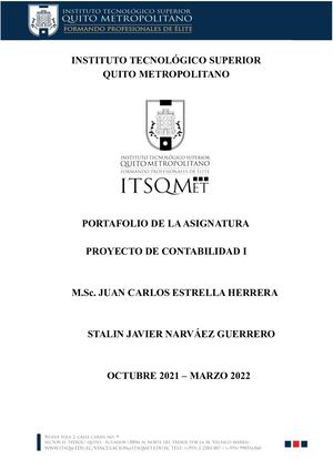 Portafolio Proyecto De Contabilidad I