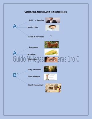 Vocabulario Maya Kaqchiquel