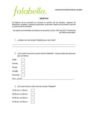 Encuesta  falabella