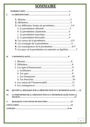 exposé sur la depravation des moeurs