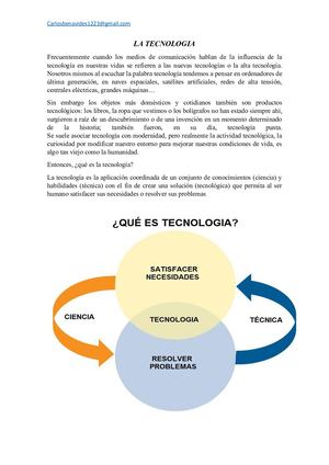 La Tecnoligia Y La Nanotecnologia