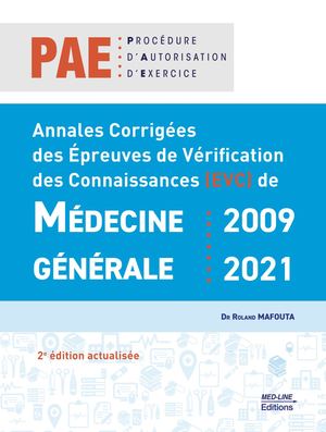 ANNALES PAE MÉDECINE GÉNÉRALE 2009-2021