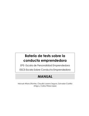 ADN Emprendedor Batería De Tests Sobre La Conducta Emprendedora