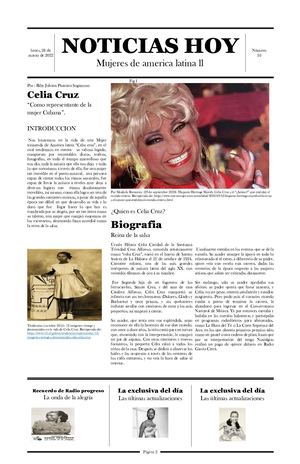 Articulo de opinión : Celia cruz