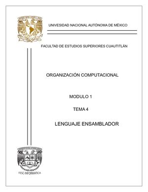 Tema 4 Lenguaje Ensamblador
