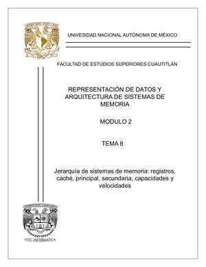 Tema 8 Jerarquia De Sistemas De Memoria