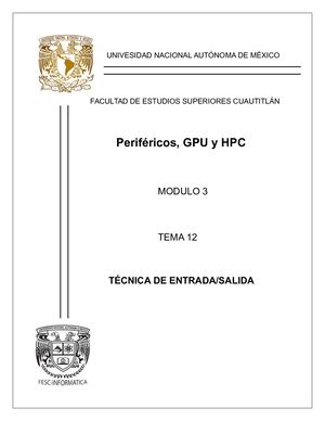 Tema 12 Tecnica De Entrada Y Salida