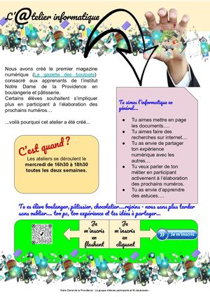 Affiche Atelier Informatique