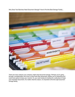 Why Does Your Business Need Document Storage How To Find The Best Storage Facility… (1)