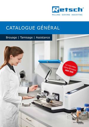 Catalogue RETSCH Brochure Catalogue General Fr Retsch