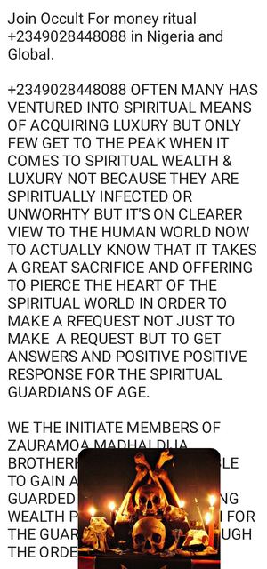 HOW TO JOIN OCCULT FORMONEY RITUAL IN ABUJA +2349028448088