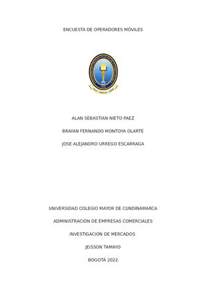 Encuesta de satisfacción de operadores móviles