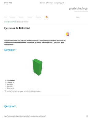 Ejercicios 1 De Tinkercad