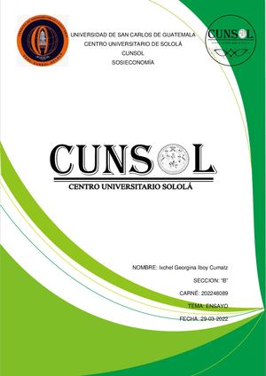 Ensayo Sobre El Desempleo Guatemala Ixchel Iboy