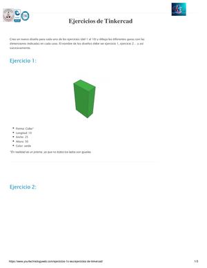 Ejercicios 1 De Tinkercad
