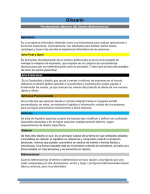 Glosario I;lustracion Y Diseño