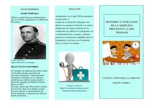 Folleto De La Evolucion De La Medicina Preventiva