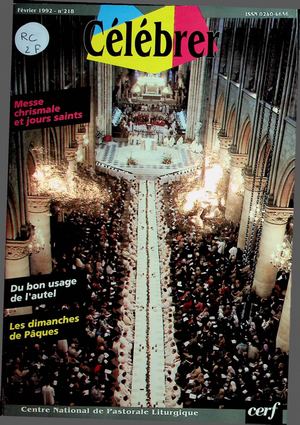 Célébrer 218 - Février 1992