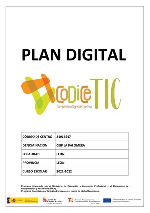 Plan TIC CEIP LA PALOMERA