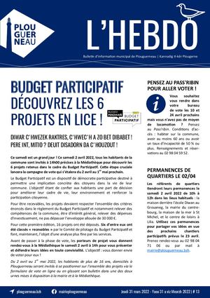Bulletin d'information municipal n°13 - Mars 2022 - Mairie de Plouguerneau