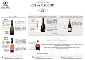 Tarifs 2022 Champagne Ch De L'auche Particuliers