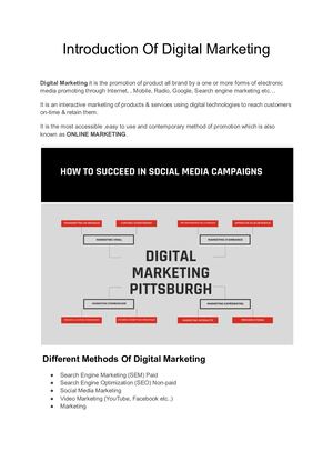 Introduction Of Digital Marketing