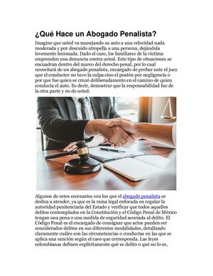 Qué Hace Un Abogado Penalista