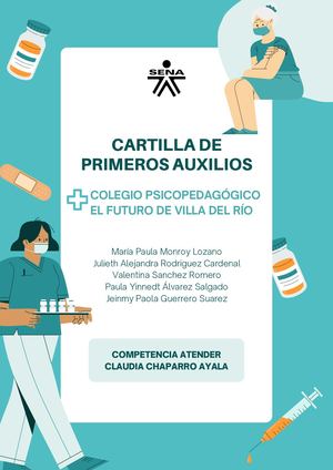 Cartilla De Primeros Auxilios para el Colegio Psicopedagógico el Futuro de Villa del Río