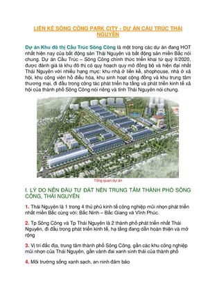 Liền Kề Sông Công Park City Thái Nguyên