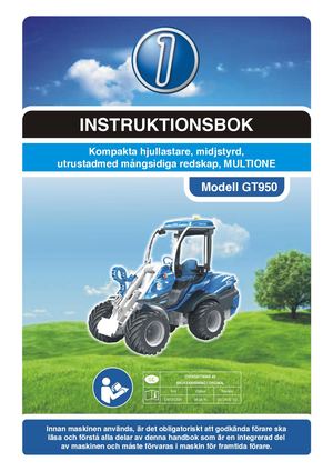 MultiOne GT950 C790154 Manual Svenska