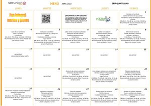 Menu Abril 2022